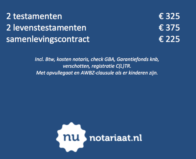 Online testament regelen